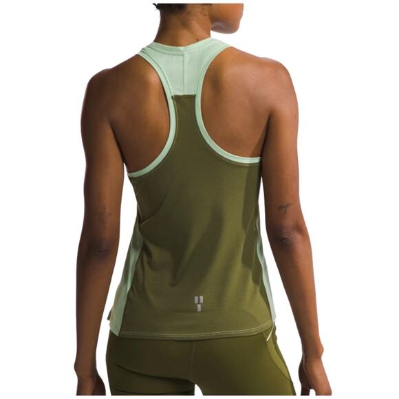 The North Face Women's Sunriser Racerback Tank Misty Sage / Forest Green Medium - Picture 2 of 6